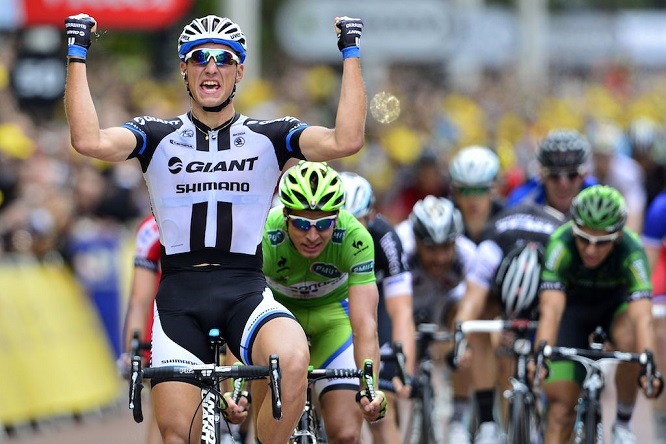 Marcel Kittel jubelt in London