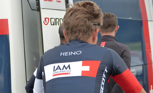 Spitzname auf dem Trikot: Heinrich "Heino" Haussler bei der Tour of Britain 2014 - Foto: Natalie Muir / Lizenzbedingungen (CC BY-NC-ND 2.0) Spitzname auf dem Trikot: Heinrich "Heino" Haussler