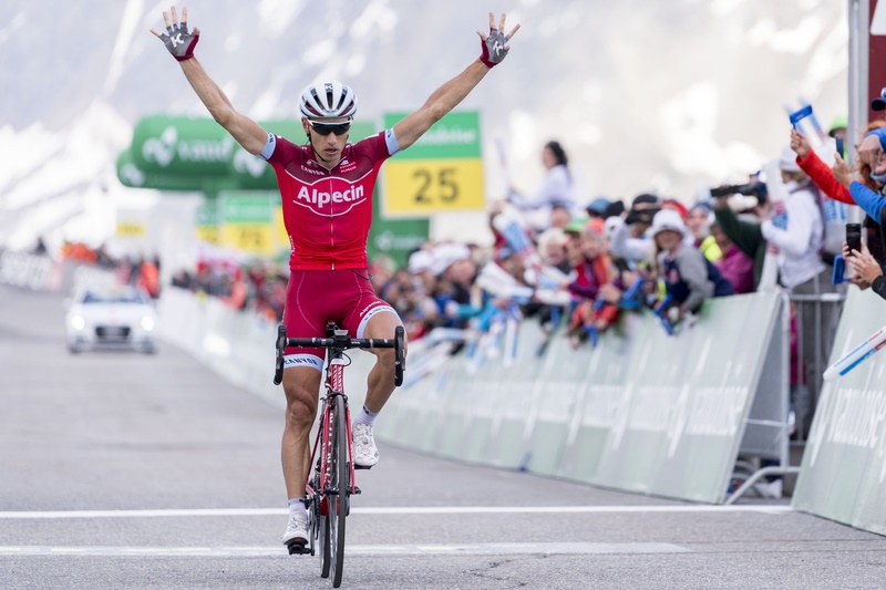 Auf dem Tiefenbachferner in Gelb gefahren: Simon Spilak (Katusha-Alpecin) - Foto: Tour de Suisse / www.tourdesuisse.ch