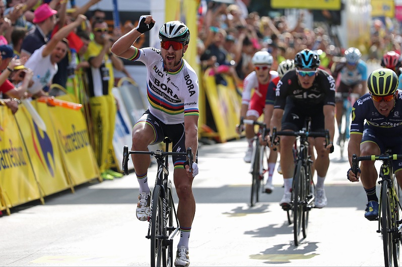 Auftaktsieger in Krakau: Weltmeister Peter Sagan (Bora-hansgrohe) - Foto: © BORA - hansgrohe / Stiehl Photography