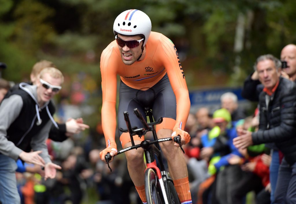 Tom Dumoulin auf dem Weg zum WM-Titel im Einzelzeitfahren - Foto: © Peter De Voecht / Photonews / Team Sunweb