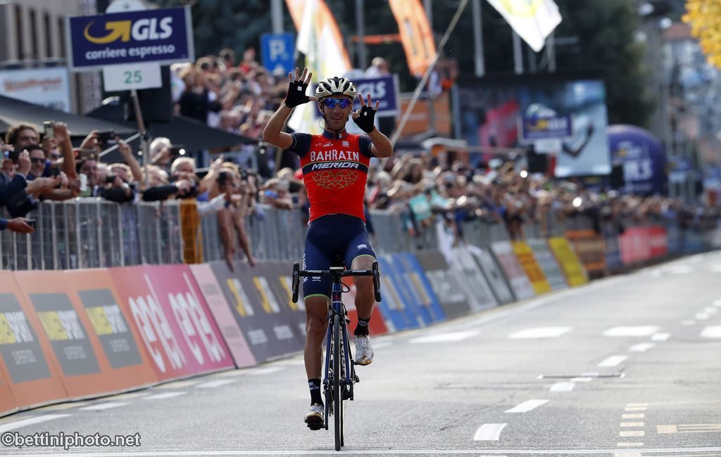 Zum zweiten Mal Sieger von Il Lombardia: Vincenzo Nibali (Bahrain-Merida) - Foto: © Team Bahrain-Merida/ @ BettiniPhoto