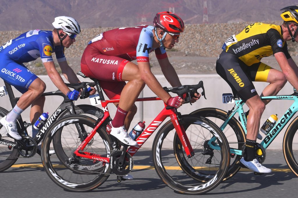 Knapp vorbei am ersten Saisonsieg: Marcel Kittel (Katusha-Alpecin) auf der 3. Etappe der Dubai Tour 2018 - Foto: © Tim De Waele / Getty Images