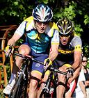 Levi Leipheimer und Lance Armstrong bei Nevade City Classic - Foto: Jeff Namba